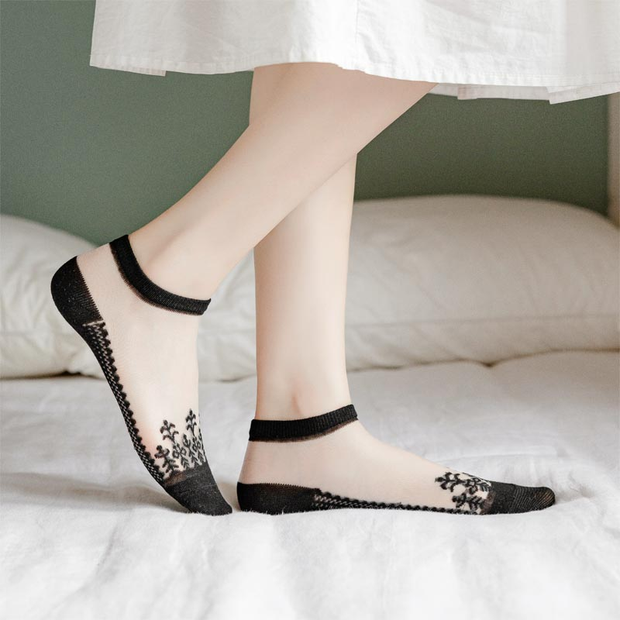 Summer Crystal Glass Thin Socks