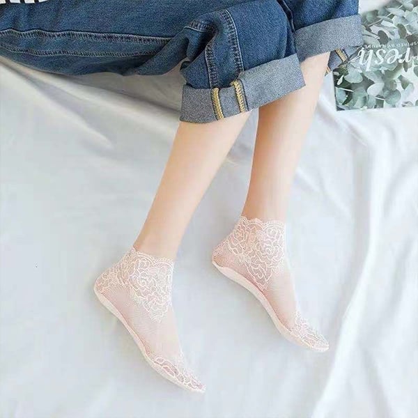 Rose lace socks