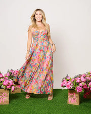 Pleated Corset Gown