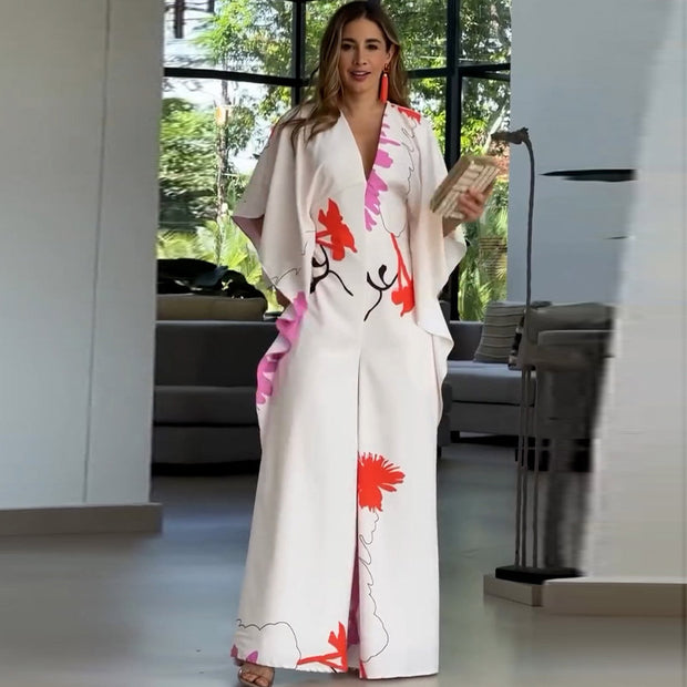 Fashionable Contrast Color, V-neck Design Slim Jumpsuit
