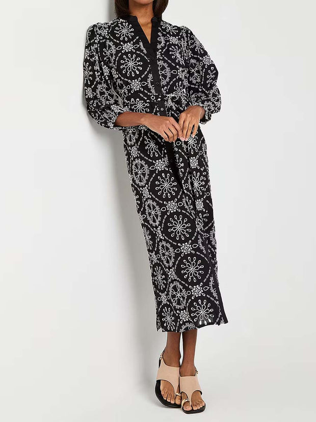 Eyelet Detail Cardigan Dress