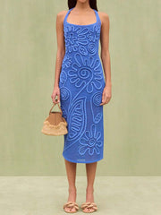Elegant Square Collar Knit Dress