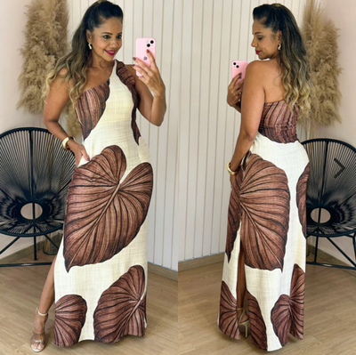 Anita Brown Farewell Sleeveless Maxi Dress