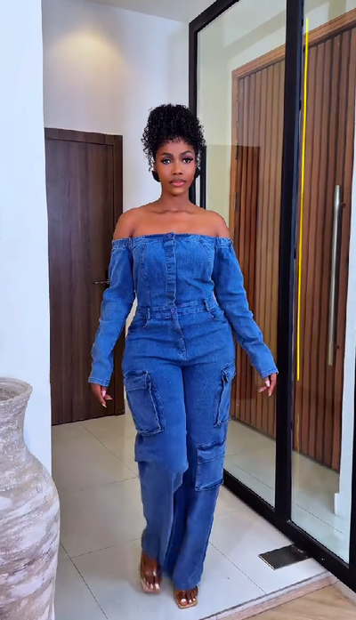 Fashionable one-piece jeans