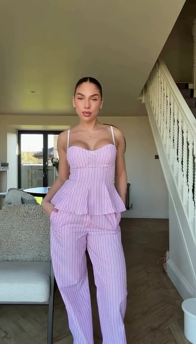 2025 New Striped Vest Casual Pants