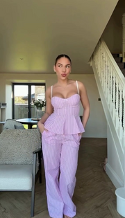 2025 New Striped Vest Casual Pants