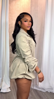 Con estilo Long Sleeve Cargo Romper