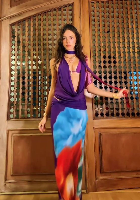 European and American fashion ins style wave dress