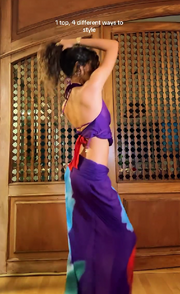 European and American fashion ins style wave dress