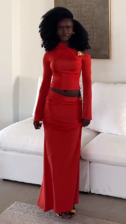 Elegant slant collar dress