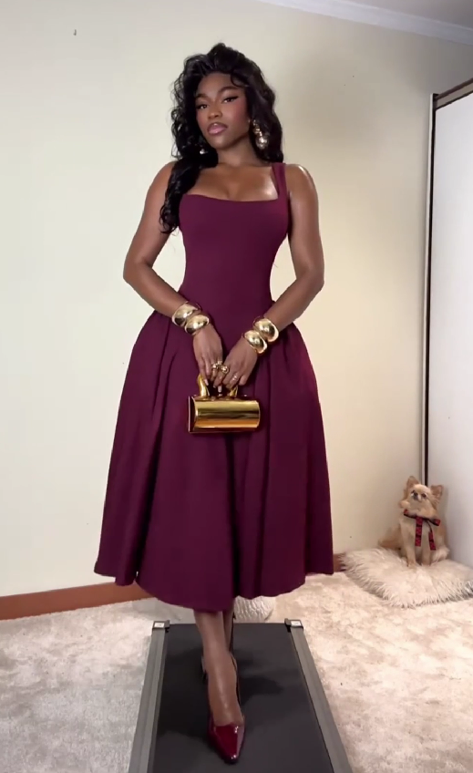 Sexy halter neck dress