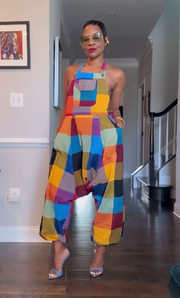 Fashion Graphic Print Sleeveless Overalls
