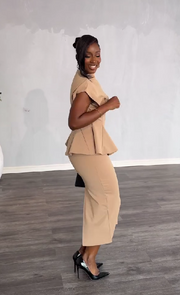 Solid color fashion suit