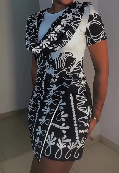 Tie-Dress with Print