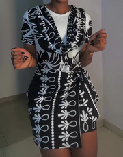 Tie-Dress with Print