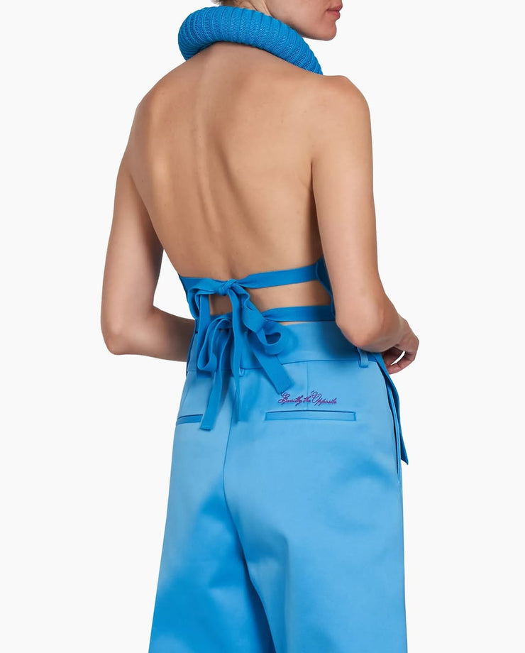 Vintage Backless Sleeveless Halter Top