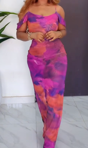 Sleeveless tie-dye dress