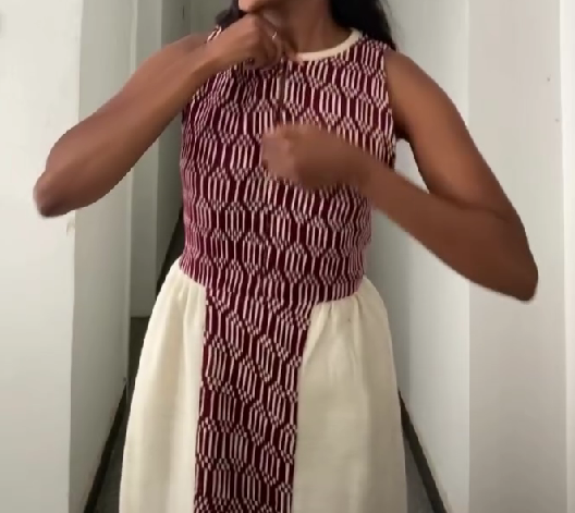 New Lace-up Splicing Dress