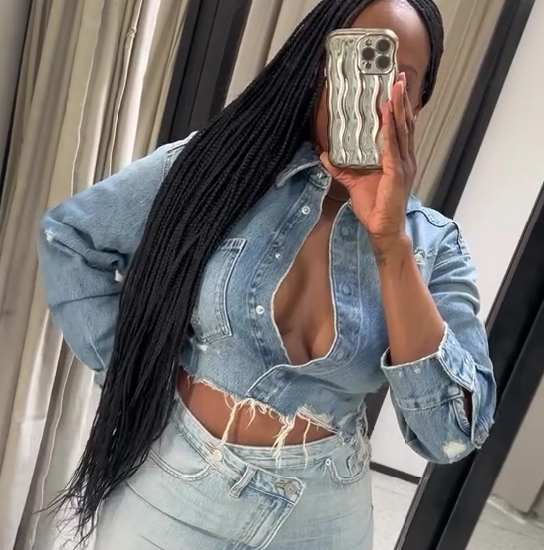 Short denim jacket