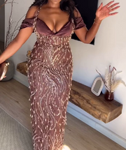 Brown Fashion Dress