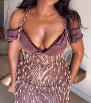 Brown Fashion Dress