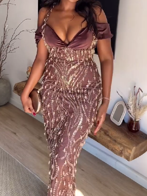 Brown Fashion Dress