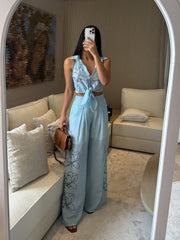 Summer cool blue suit