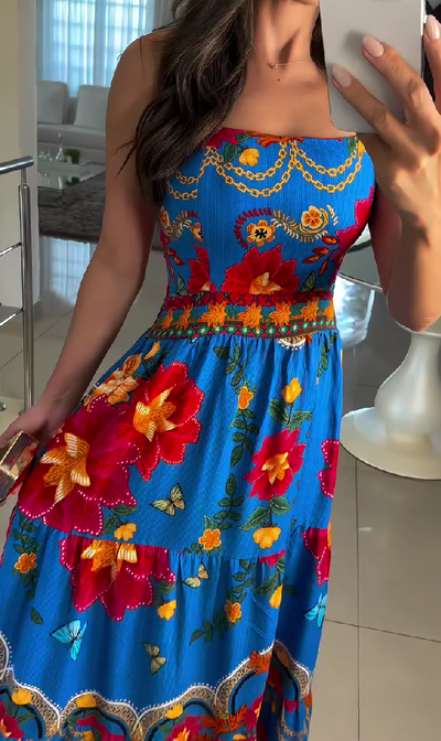 2025 Summer New Sleeveless Printed Dress