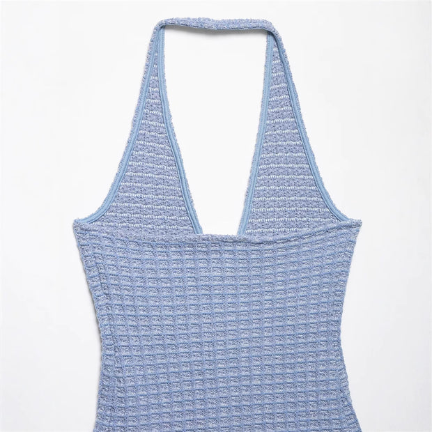 Sexy Simple Halter Neck Dress