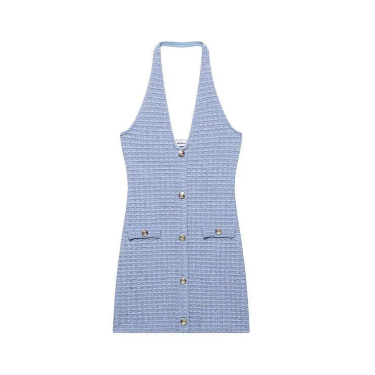 Sexy Simple Halter Neck Dress