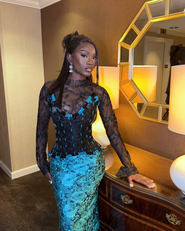 See-through lace dress