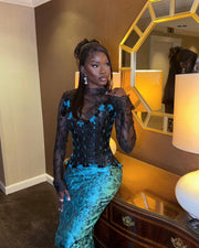 See-through lace dress