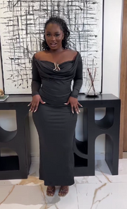 Black long sleeve dress