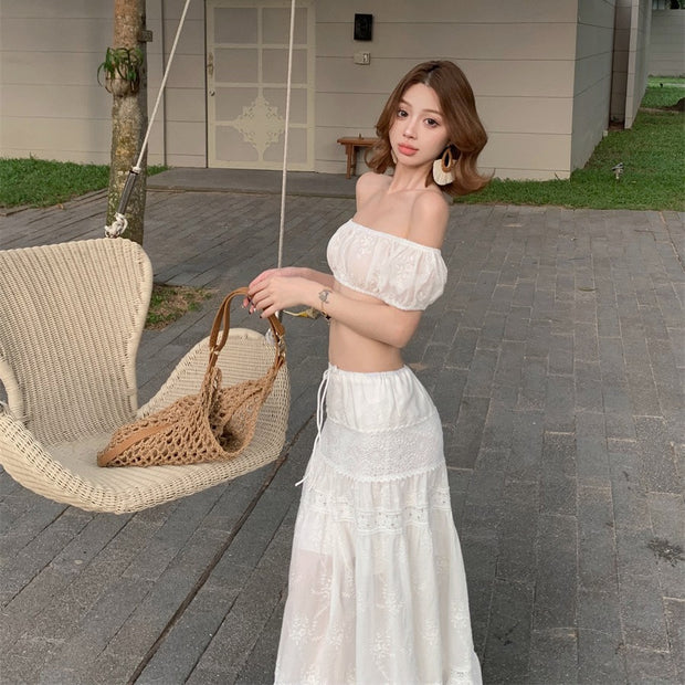 Holiday style lace patchwork dress