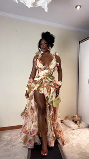 Birthday Wedding Anniversary-Floral Fashion Dress