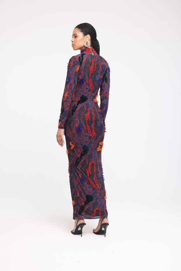 MIDNIGHT BLUE ANKLE LENGTH DRESS