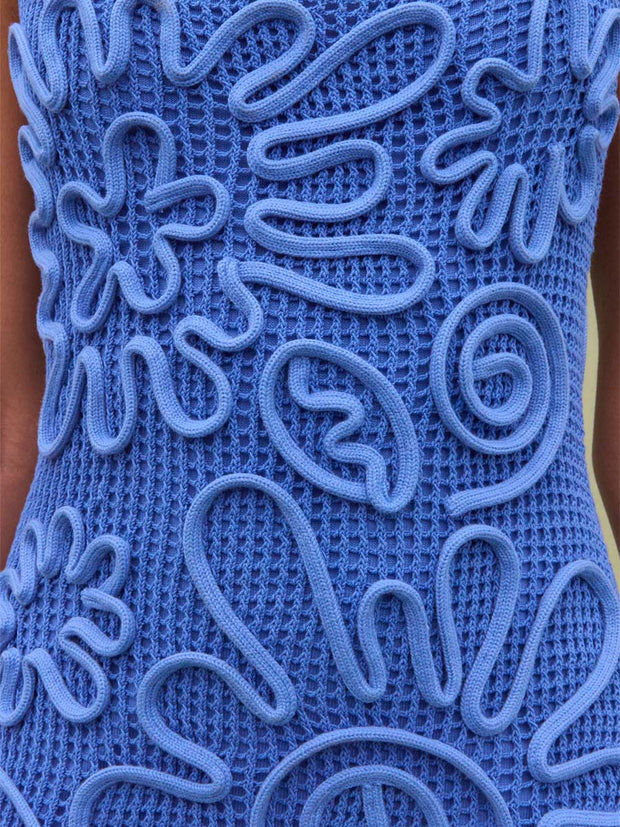 Elegant Square Collar Knit Dress
