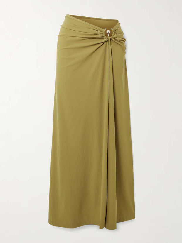 Embellished Ruched Two Pieces Dress