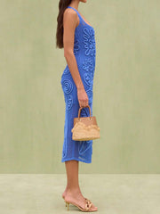 Elegant Square Collar Knit Dress