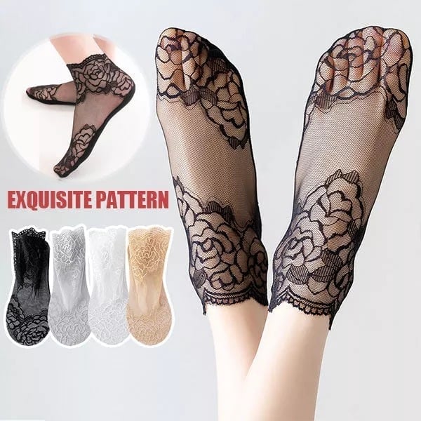 Rose lace socks