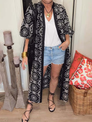 Eyelet Detail Cardigan Dress