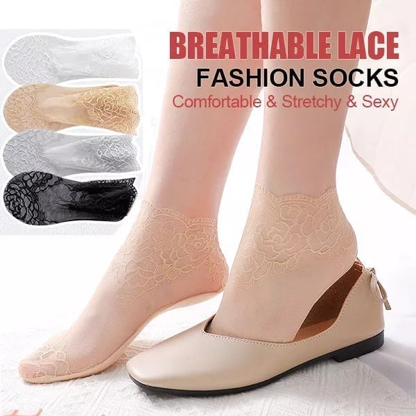 Rose lace socks