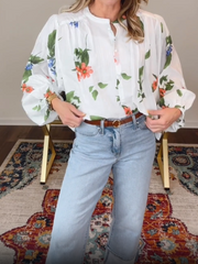 Comfy Floral Casual Blouse