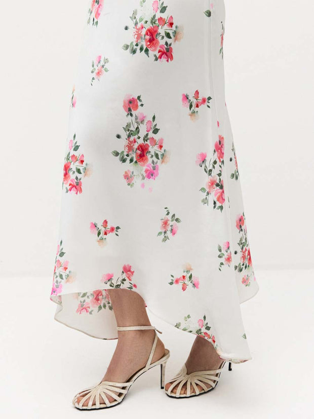Floral Print Elegant Maxi Dress