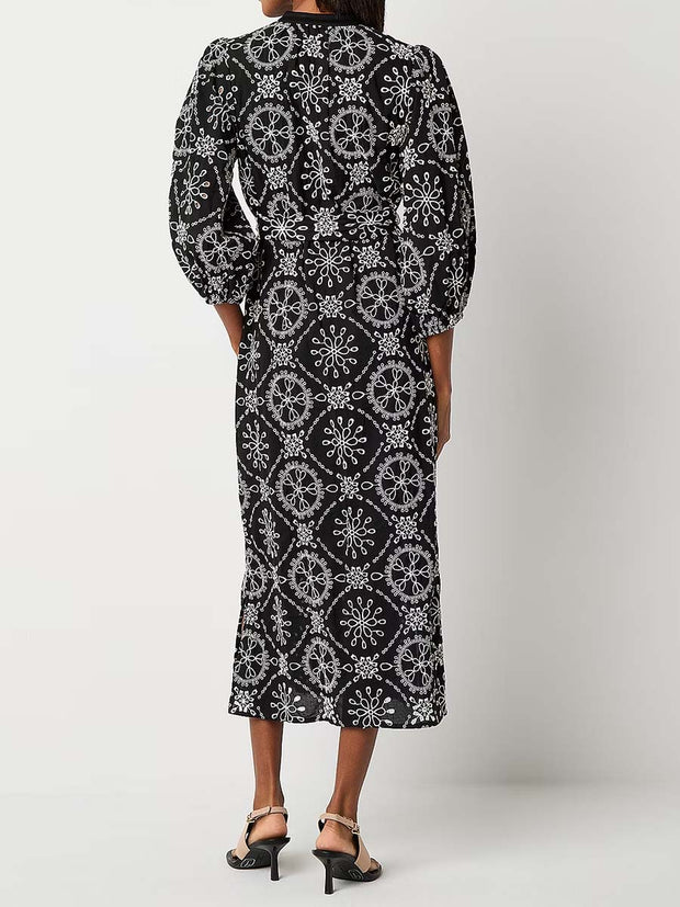 Eyelet Detail Cardigan Dress