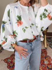 Comfy Floral Casual Blouse