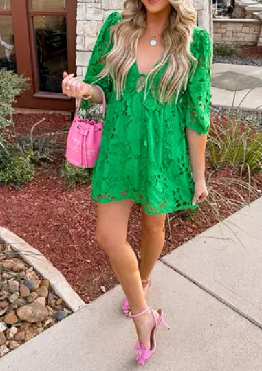 The Backless Lace Vacation Dress