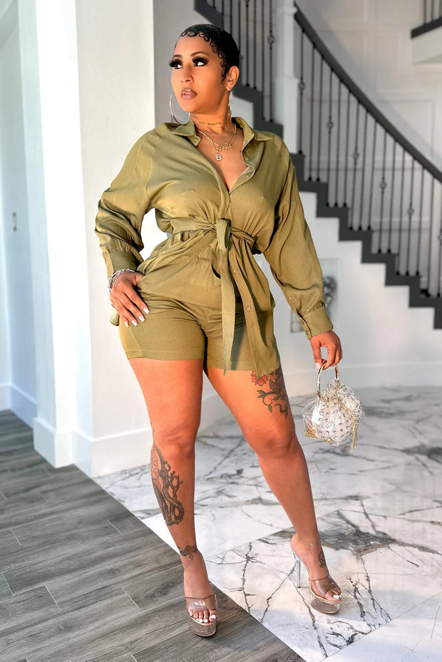Ebony Linen Short Set (New)