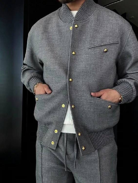 Fashion new solid color long sleeve jacket