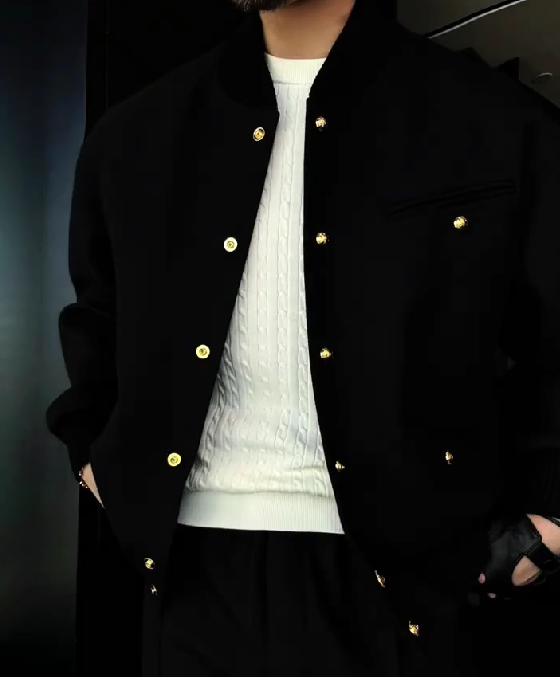 Fashion new solid color long sleeve jacket